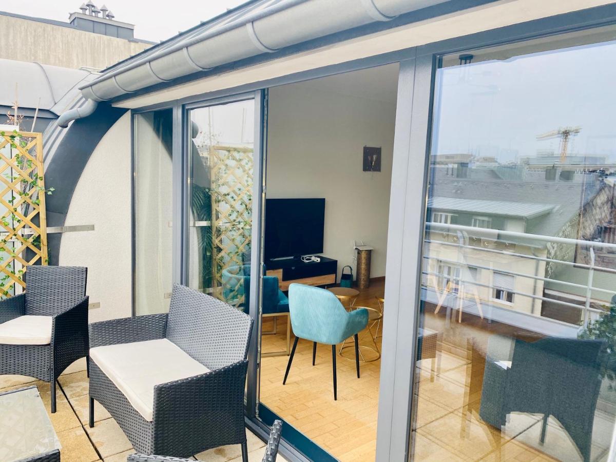 The Luxury Green Penthouse In City Center With Terrace And Free Parking Luxembourg Eksteriør bilde